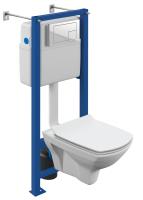 Система инст ДЕЛФИ VECTOR 64119+унитазCARINA XL CO DPL EO slim+кнопкаCORNER бел.пластик