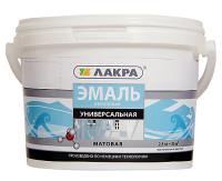 Эмаль акрил. белая п/глянц 2,4кг универсал Лакра