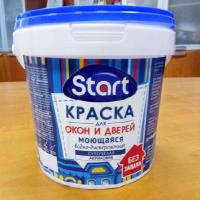 Старт Краска для окон и дверей супербелая 1кг
