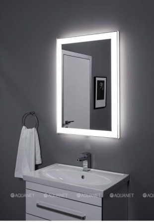 Зеркало Алассио 7085 с LED подсветкой, 700х850x32 мм, инфракр выкл( 196633) РАСПРОДАЖА