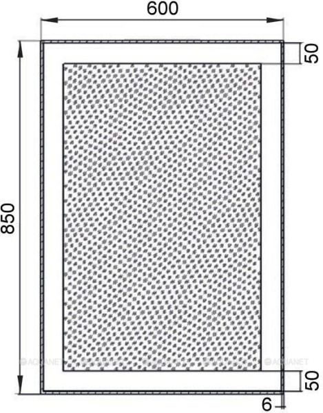 Зеркало Алассио 6085 с LED подсветкой, 600х850x32 мм, инфракр выкл (196632) РАСПРОДАЖА
